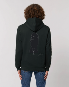 Sweatshirt Hoodie: Lässiger Lutz "SIVAN - JUST A GLASS OF WINE" Print